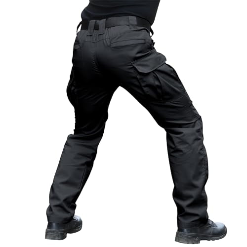 Hiwise Men's Stretch Tactical Pants Water Resistant Ripstop Cargo Pants Outdoor Lightweight EDC Work Hiking Pants