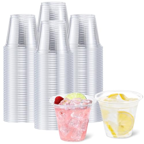 BYSNOW 250 Pack 9 oz Disposable Plastic Cups for Party, Plastic Wine Cups with Higher Heat Resistance (9oz 250pack)
