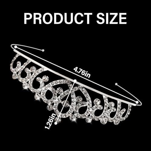 Tihebax Tiaras Crowns Headbands for Girls Women 10 Pcs Small Silver Princess Tiara Bulk Crown Tiaras Rapunzel Crowns for W...