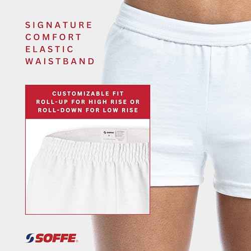 Soffe Womens Womens Authentic Cheer Shorts, 3¡± Inseam