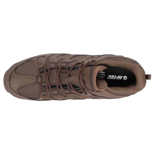 Hi-Tec Mens Ht Ravus Mid Wp Lace Up Hiking Hiking Casual Boots Ankle - Brown