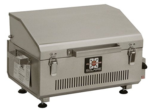 Solaire SOL-IR17BWR Portable Infrared Propane Gas Grill with Warming Rack, Stainless Steel, with Carrying Bag