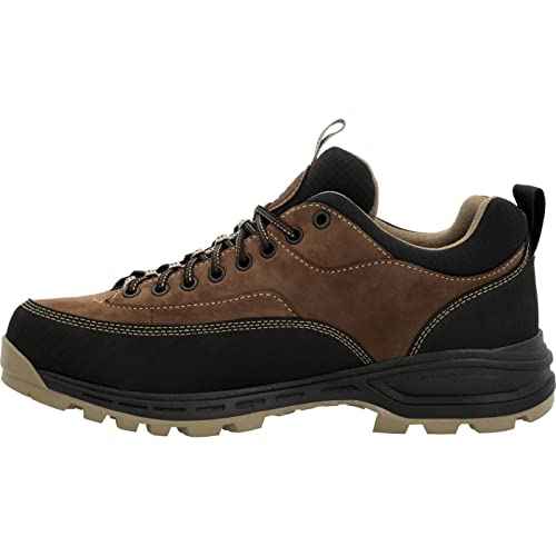 ROCKY MTN Stalker Pro Waterproof Mountain Oxford Shoe, Brown Black, Size 11.5(W)