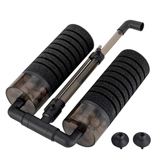 hygger Aquarium Double Sponge Filter for Fresh Water and Salt-Water Fish Tank (M)