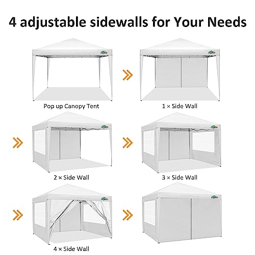 COBIZI 10x10 Pop Up Canopy Tent with 4 Sidewalls Party Tents for Parties Weddings Backyard Waterproof Commercial Instant O...