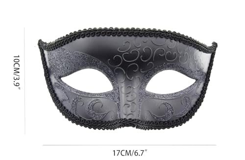 KEFAN 2 Pack Couple's Venetian Masks Set Masquerade Ball Mask Carnival Mardi Gras Prom Mask