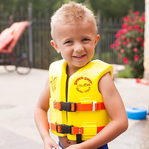 TRC Recreation Super Soft Child Size X Small Life Jacket USCG Approved Vinyl Coated Foam Swim Vest for Kids Swimming Pool ...