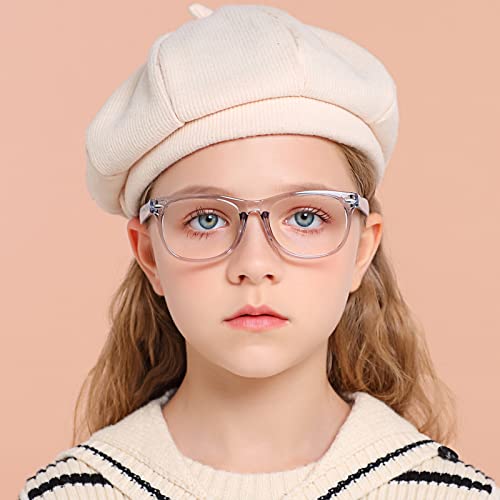 FANNYGO 3 Pack kids Blue Light Blocking Glasses for girls boys Computer Blue Light Blocking Glasses For Age 3-9 (Light blu...