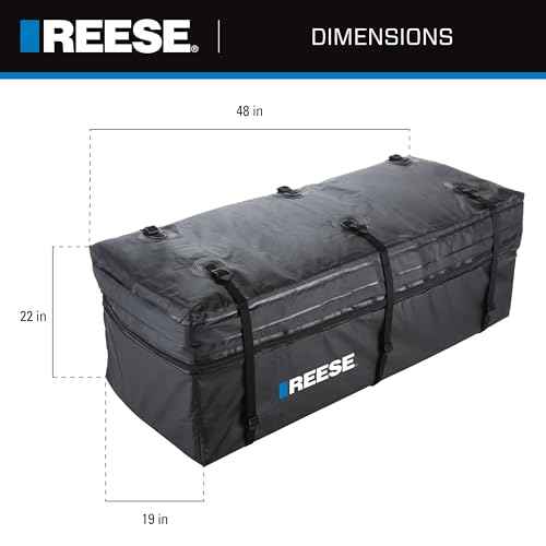 Reese 1044000 Olympia Hitch Mount Expandable Cargo Carrier Bag, 48 Inch x 19 Inch x 18 Inch to 22 Inch, 11.5 cu. ft. Capacity, Fits 48 X 20¡± Cargo Carriers