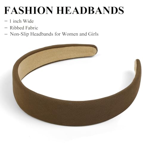 Huachi Headbands for Women Non Slip Trendy Headbands for Women’s Hair 1 inch Wide Cute Headband for Girls, Fall Head Bands...