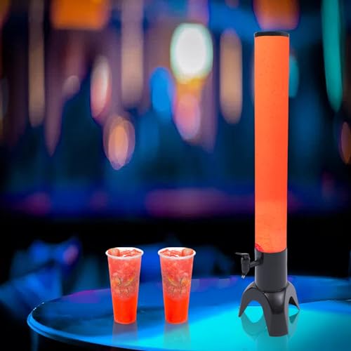 LIKARVA Beer Tower Dispenser, Clear Liquor Pagodas Dispenser with Removable Ice Tube, Beer Tower Drink Water Fountain for ...