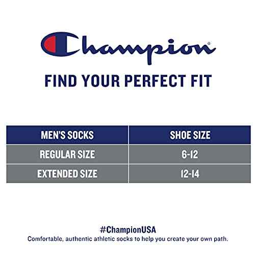 Champion Men's 3-Pack Double Stripe Crew Socks