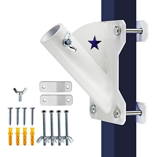 Flag Pole Holder Heavy Duty Flag Pole Holder Mounting Bracket for House Balcony Railing Deck Fence Wall.JOYVAKA.Flag Pole ...