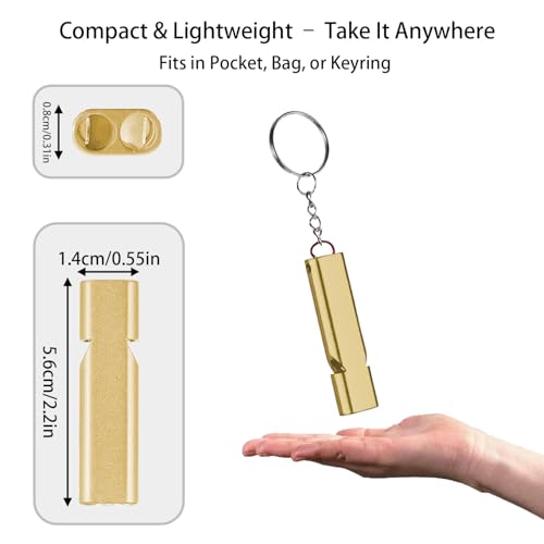 Premium Extra Loud Whistles for Camping Hiking Hunting Outdoors Sports and Emergency Situations, Sturdy but Light Aluminiu...