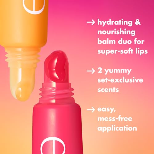 e.l.f. Squeeze Me More Lip Balm Duo, Moisturizing Balm For A Sheer Tint Of Color, Made With Hyaluronic Acid, Vegan & Cruel...