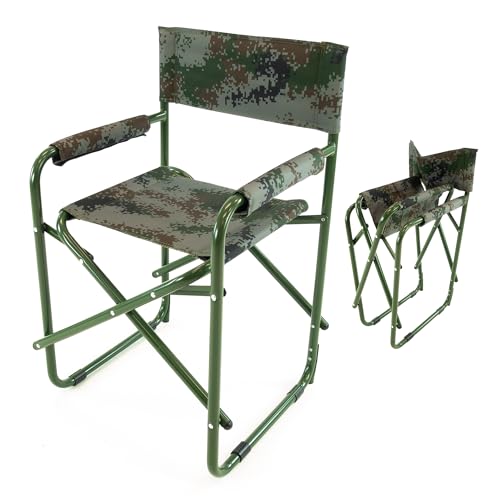 Creative Outdoor Heavy Duty Camping Chair Supports 180lbs, Lightweight Outdoor Camping Chair, Portable Directors Chair wit...