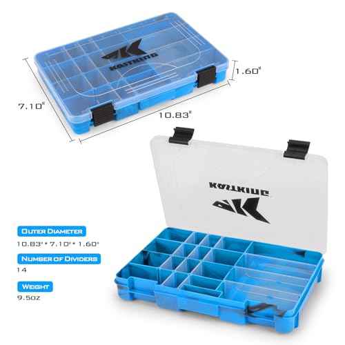 KastKing Bait Vault Camouflage Tackle Box, Plastic Tackle Trays, Fishing Tackle Box Storage Organizer with Removable Dividers, 2 Packs /4 Packs Lure Boxes Terminal Tackle Storage
