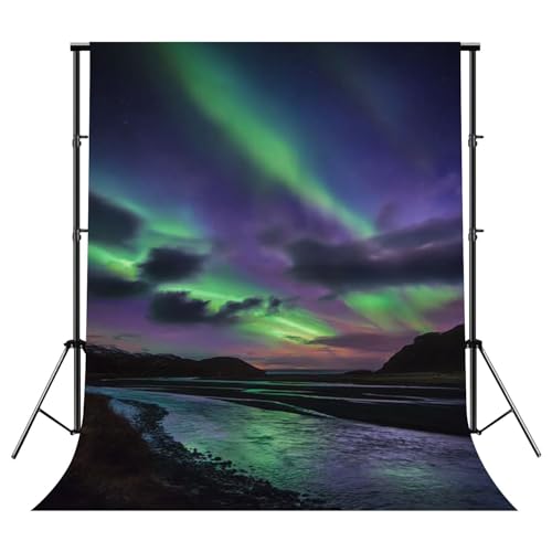 Photography Backdrop Photography Background Dancing Lights Above Landmannalaugar for Photoshoot Portrait Photo Studio Vide...
