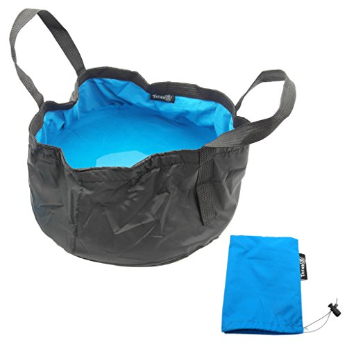 TRENDBOX Foldable Wash Basin Sink Water Bag Portable Mini 8.5L for Footbath Camping Hiking Outdoor Durable Design