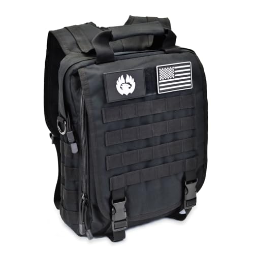 TORCH MOLLE Urban Commuter Backpack Laptop Bag Rucksack for Hiking Cycling Crossfit Light Rucking EDC Gear V2 (Black)