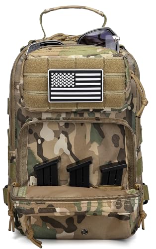 HPDF Small Tactical Military Backpack Sling Crossbody Holster Bag For Men CCW Sling Bag 10L