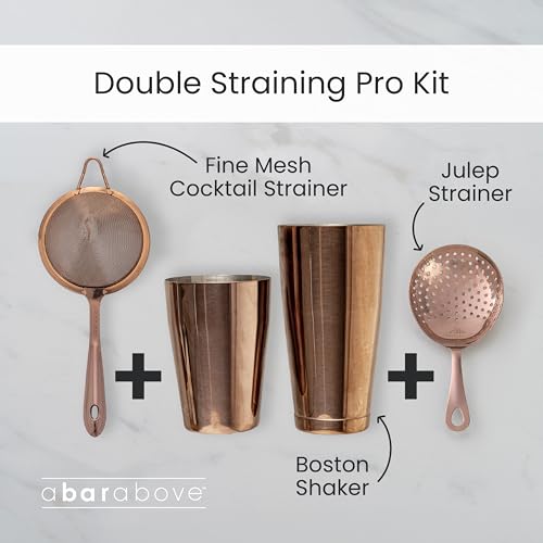 A Bar Above Professional Boston Shakers Set 18 oz Weighted Stainless Steel Cocktail Shaker Set for Bartenders, Premium 304...