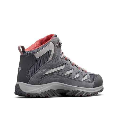 Columbia Womens Crestwood Mid Waterproof, Graphite/Daredevil, 9.5
