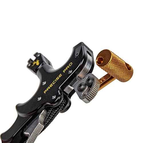 Trophy Ridge Precise Pro Archery Release - Pro Performance, 4-Finger Design, Smooth Sear-Style Mechanism, Torque-Free Rotation, Adjustable Thumb-Trigger and Sear Tension, Sling Wrist Strap Included