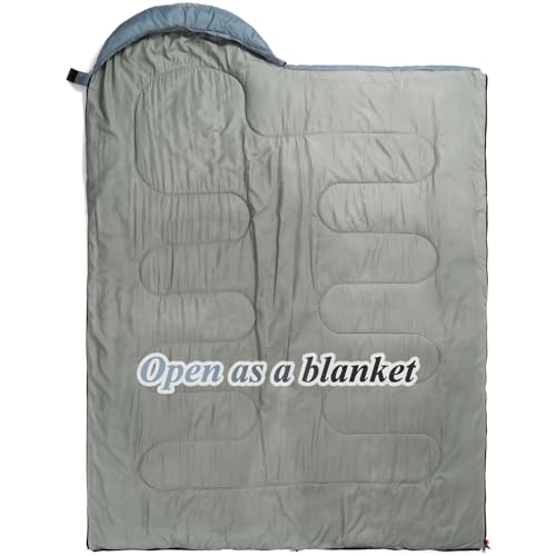 Sleeping Bag - 3 Seasons for Adults Kids Boys Girls Camping Hiking - Warm Cold Weather Lightweight Portable with Compressi...