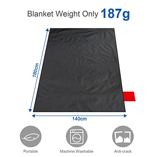 Ainiv Picnic Blanket, Mini Pocket Beach Mat 55.1 x 70.8IN (3-5 People) Foldable, Lightweight Waterproof Sand Free, Foldabl...