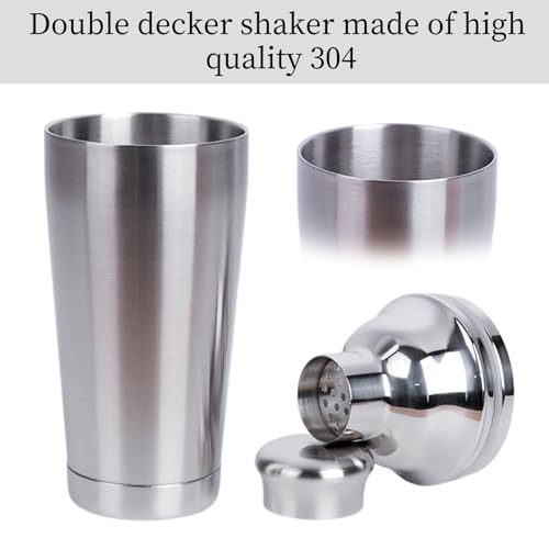 JWJIUEJIU 21oz Cocktail Shaker - Insulated Double Wall, Martini Shaker, Drink Shaker, No Stuck Twist Lid, Leakproof, Buil...
