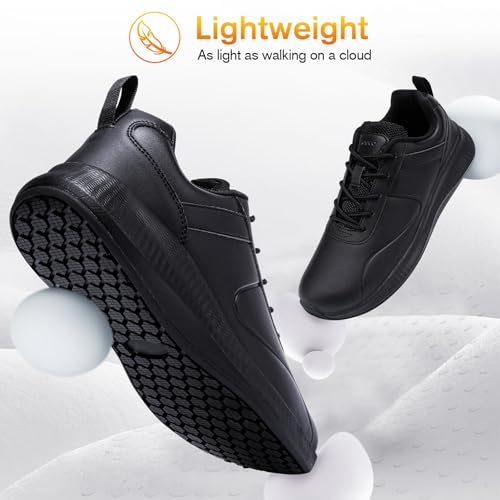 Taquco Non Slip Work Shoes for Mens Slip On Sneakers Waterproof Chef Kitchen Shoe Comfortable Slip Resistant Restaurant Fo...