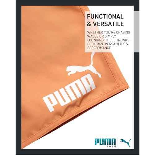PUMA Men's Bathing Suit - Quick Dry Swimsuit Trunks with Mesh Compression Liner - 8" Inseam Swimwear (S-XL)