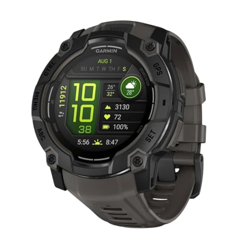 Garmin Instinct® 3 50mm, AMOLED Display, Rugged Outdoor GPS Smartwatch, Metal-Reinforced Bezel, Built-in Flashlight, Up to...