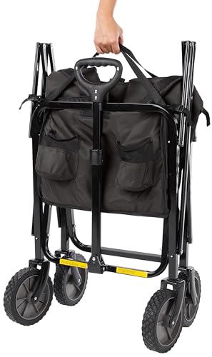 Amazon Basics Collapsible Folding Heavy Duty Utility Wagon for Outdoor Sports, 265 pounds Weight Capacity, Camping, Garde...