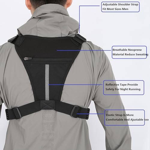 Muserise Outdoor Chest Bag For Men and Women, Tactical Vest For Running, Cycling, EDC Chest Pack Rig For Sports and Workouts