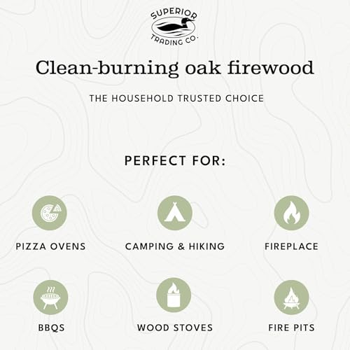 Superior Trading Oak Mini Fire Wood w/Fire Starter Pods, Winter Fireplace Starter, Wood Stove, USDA Cert 4-5” Kiln Dried F...