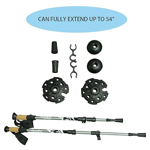2 Pcs Trekking Poles,Aluminum Lightweight Collapsible Hiking Poles for Women,Walking Sticks for Hiking Carbon Fiber