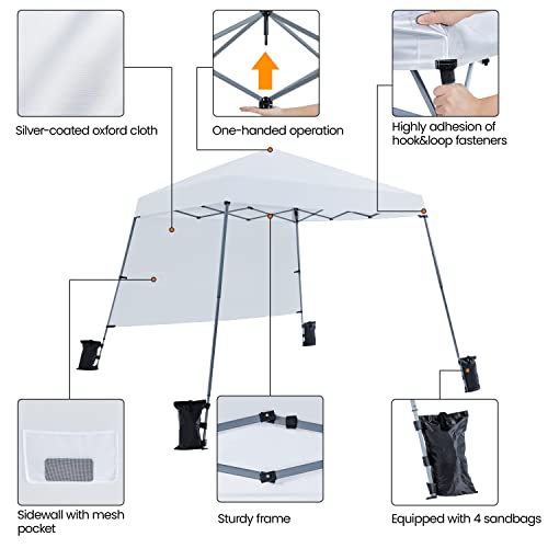 Yaheetech Pop Up Canopy Tent with Backpack, 10x10 Base Portable Easy One Person Setup Folding Shelter Compact Lightweight ...