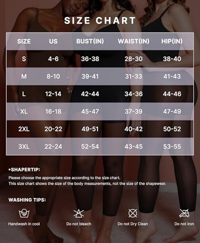 SHAPELLX Full Body Shapewear for Women Tummy Control Sheer Footless Pantyhose Compression Tights Body Shaper Bodysuit