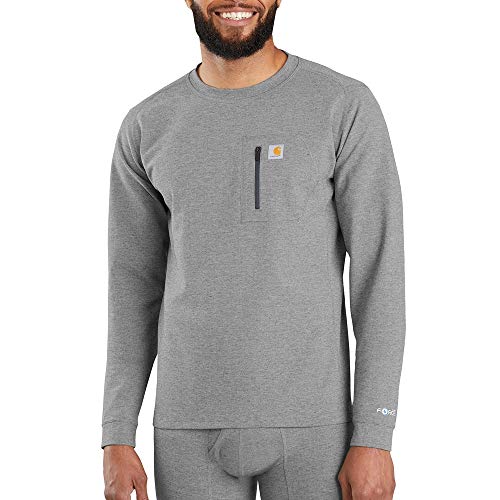 Carhartt Men's MBL110 Base Force¢ç Heavyweight Base Layer Crew - Large Tall - Shadow Heather