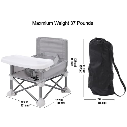 PandaEar Portable Baby Seat Travel| Compact Fold with Straps for Indoor/Outdoor Use| Great for Camping, Beach, Lawn |Toddl...