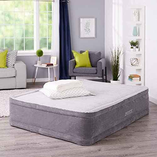 Intex Comfort Plush Elevated Dura-Beam Airbed with Built-in Electric Pump