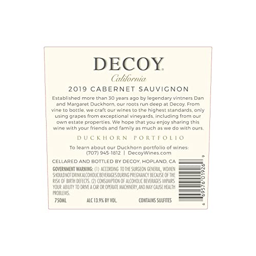 Decoy, Inc Cabernet Sauvignon, 750 Ml