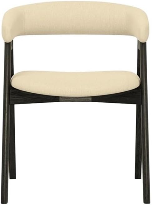 Cove Curved Back Upholstered Chairs, Vintage Black (Set of 2)