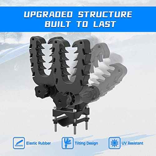 KEMIMOTO Double Tool Holder for ATV, Tool Mount for ATV, Bow Rack Tool Grips with Rubber Straps Compatible with Hunting Bike Mobility Scooter