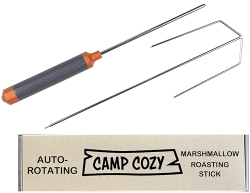 HotRod Automatic Rotating Hot Dog and Marshmallow Roasting Sticks – Premium Campfire Tool for S’mores, BBQ, and Camping – ...