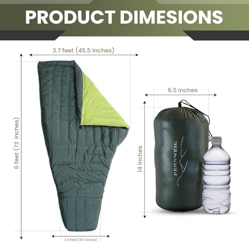 Ultralight Sleeping Bag Top Quilt 850 Down Ultralight Backpacking Camping Blanket