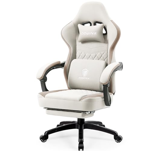 Dowinx Gaming Chair Breathable Fabric Computer Chair with Pocket Spring Cushion, Comfortable Office Chair with Gel Pad and...
