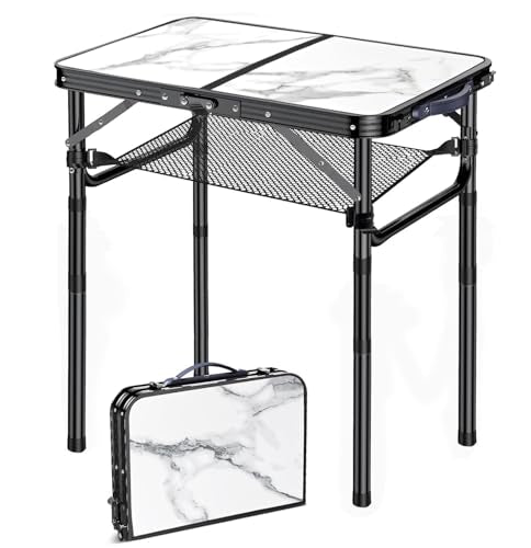 Folding TV Trays Foldable Dinner Tray Table Adjustable Height Food Snack Eating Couch Side Table Study Aluminum Portable S...